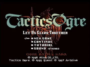 Tactics Ogre - Let Us Cling Together (JP) screen shot title